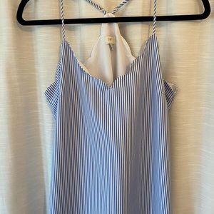 J. Crew Factory Striped Scalloped Cami SZ 6